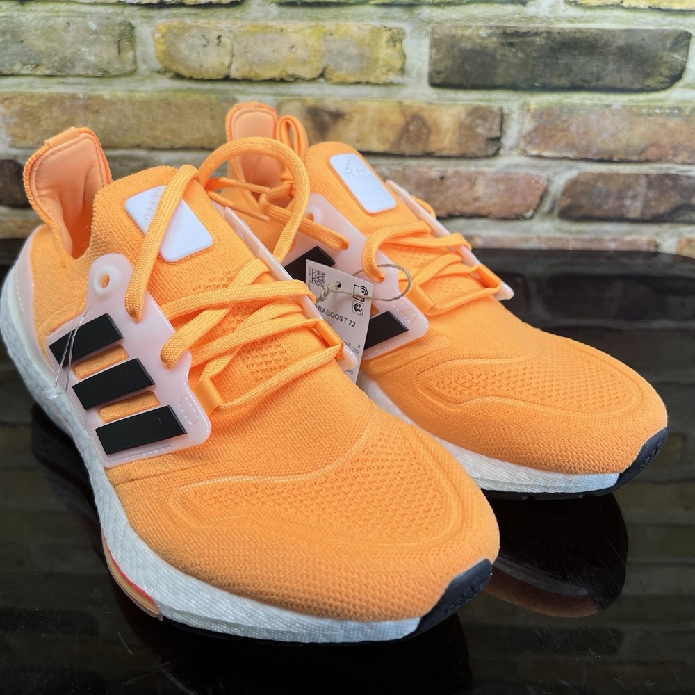 Adidas UltraBoost 22 Men's Size 8.5 Orange Running Shoe HR1029